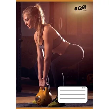 Füzet, tűzött, A5, vonalas, 32 lap, 4-8. osztály, COOL BY VICTORIA, &quot;Fitness life&quot;, &quot;21-32&quot;