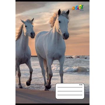 Füzet, tűzött, A5, vonalas, 32 lap, 3. osztály, COOL BY VICTORIA, &quot;Horses&quot;, &quot;12-32&quot;