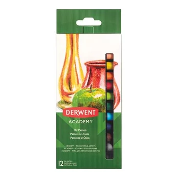 Olajpasztell kréta, DERWENT &quot;Academy&quot;, 12 különböző szín