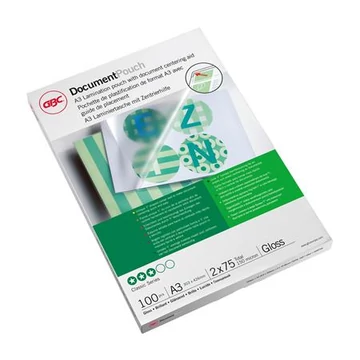 Meleglamináló fólia, 175 mikron, A3, fényes, GBC - 100db