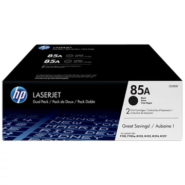 CE285AD Lézertoner LaserJet P1102 nyomtatóhoz, HP 85A, fekete, 2*1,6k - 2db