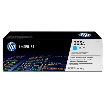 CE411A Lézertoner LaserJet Pro 300 MFP M375 nyomtatóhoz, HP 305A, cián, 2,6k