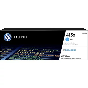 W2031X Lézertoner Color LaserJet Pro M454, MFP M479 nyomtatókhoz, HP 415X, cián, 6k