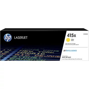 W2032X Lézertoner Color LaserJet Pro M454, MFP M479 nyomtatókhoz, HP 415X, sárga, 6k