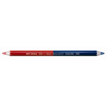 Postairón, hatszögletű, vastag, KOH-I-NOOR &quot;3423&quot;, piros-kék