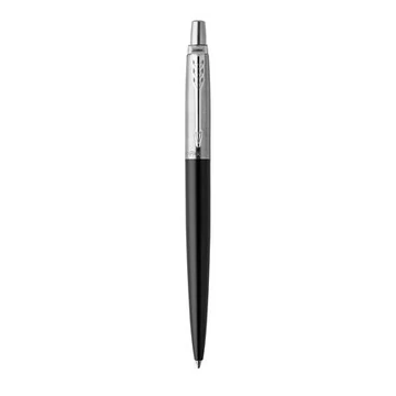 Golyóstoll, 0,7 mm, ezüst színű klip, bond street fekete tolltest, PARKER, &quot;Royal Jotter&quot;, kék