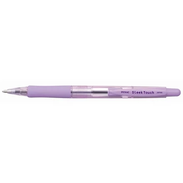 Golyóstoll, 0,7 mm, nyomógombos, lila tolltest, PENAC &quot;SleekTouch&quot;, kék