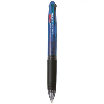 Golyóstoll, 0,25 mm, nyomógombos, négyszínű, PILOT &quot;Feed GP4&quot;, kék test