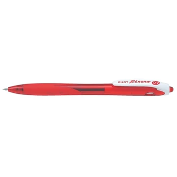 Golyóstoll, 0,27 mm, nyomógombos, PILOT &quot;Rexgrip&quot;, piros