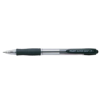 Golyóstoll, 0,22 mm, nyomógombos, PILOT &quot;Super Grip&quot;, fekete