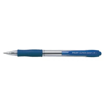 Golyóstoll, 0,22 mm, nyomógombos, PILOT &quot;Super Grip&quot;, kék