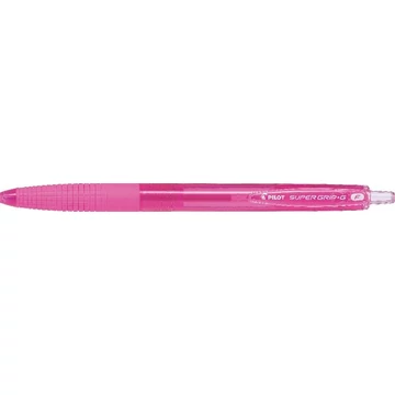 Golyóstoll, 0,22 mm, nyomógombos, PILOT &quot;Super Grip G&quot;, rózsaszín