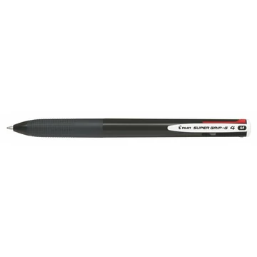 Golyóstoll, 0,27 mm, nyomógombos, fekete, PILOT &quot;Super Grip G&quot;, négyszínű