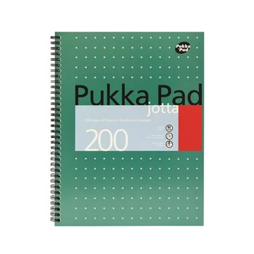 Spirálfüzet, A4+, kockás, 100 lap, PUKKA PAD, &quot;Metallic Jotta&quot;