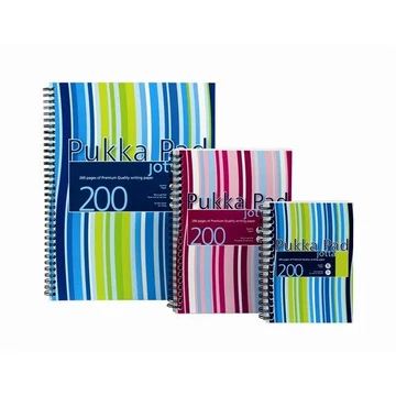 Spirálfüzet, A4+, vonalas, 100 lap, PUKKA PAD &quot;Stripe Jotta&quot;