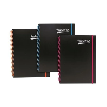 Spirálfüzet, A4+, vonalas, 100 lap, PUKKA PAD, &quot;Neon notepad&quot;