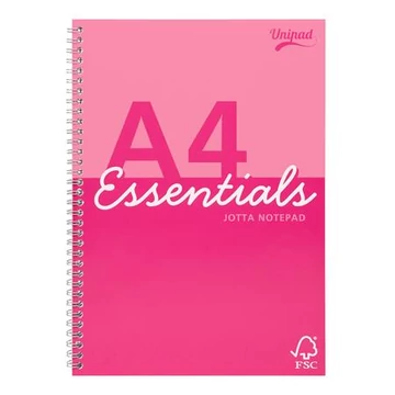 Spirálfüzet, A4, vonalas, 80 lap, PUKKA PAD &quot;Unipad Essentials Jotta&quot;, vegyes