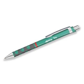 Golyóstoll, 0,8 mm, nyomógombos, tengerkék tolltest, ROTRING &quot;Tikky&quot;, kék