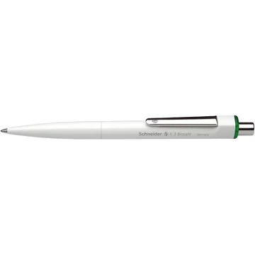 Golyóstoll, 0,5 mm, nyomógombos, SCHNEIDER &quot;K3 Biosafe&quot;, zöld