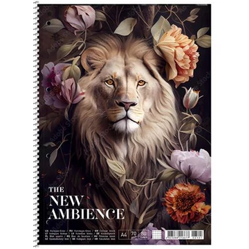 Spirálfüzet, A4+, vonalas, 80 lap, SHKOLYARYK &quot;The New Ambience&quot;, vegyes