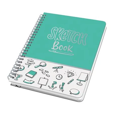 Spirálfüzet, 162x215 mm, pontrácsos, 60 lap, keményfedeles, SIGEL &quot;Jolie&quot;, Sketch Book