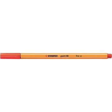 Tűfilc, 0,4 mm, STABILO "Point 88", világos piros