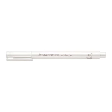 Dekormarker, 1-2 mm, kúpos, STAEDTLER "8323", fehér