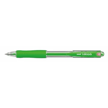 Golyóstoll, 0,3 mm, nyomógombos, UNI &quot;SN-100 Laknock&quot;, zöld