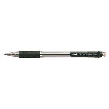 Golyóstoll, 0,4 mm, nyomógombos, UNI &quot;SN-101 Laknock Fine&quot;, fekete
