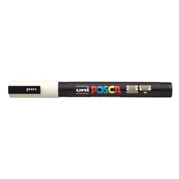 Dekormarker, 0,9-1,3 mm, UNI &quot;Posca PC-3M&quot;, elefántcsont