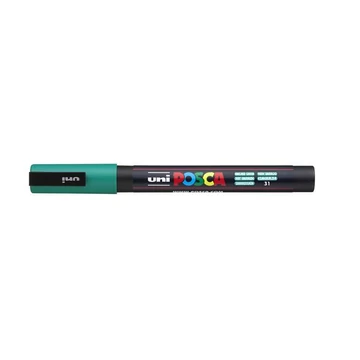 Dekormarker, 0,9-1,3 mm, UNI "Posca PC-3M", smaragdzöld