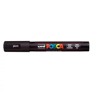 Dekormarker, 1,8-2,5 mm, UNI "Posca PC-5M", fekete