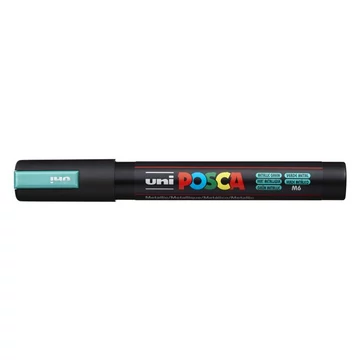 Dekormarker, 1,8-2,5 mm, UNI "Posca PC-5M", metálzöld