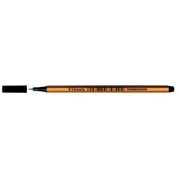 Tűfilc, 0,4 mm, VICTORIA OFFICE,&quot;Slim&quot;, fekete