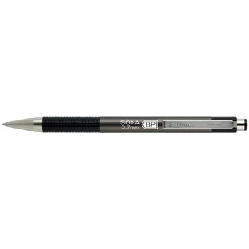 Golyóstoll, 0,24 mm, nyomógombos, antracit tolltest, ZEBRA &quot;F-301 A&quot;, kék