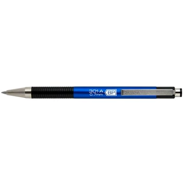 Golyóstoll, 0,24 mm, nyomógombos, kék tolltest, ZEBRA &quot;F-301 A&quot;, kék