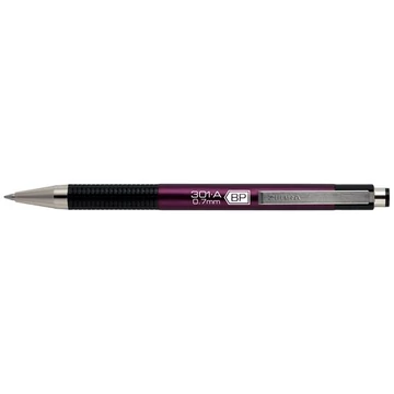 Golyóstoll, 0,24 mm, nyomógombos, mályva tolltest, ZEBRA &quot;F-301 A&quot;, kék