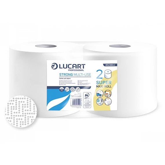 Tekercses törlőkendő Lucart Strong Multi-use, hófehér