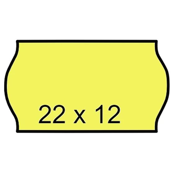 Árazószalag, 22x12 mm, citrom - 10 tekercs
