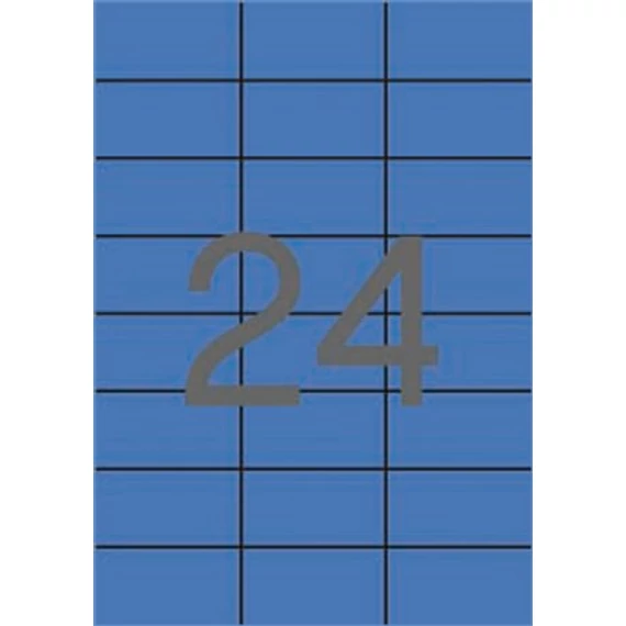 Etikett, 70x37 mm, színes, APLI, kék, 2400 etikett/csomag