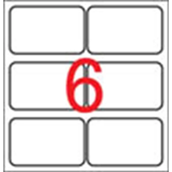 Etikett, 34x53 mm, fagyasztható, kerekített sarkú, A5 hordozón, APLI, 60 etikett/csomag