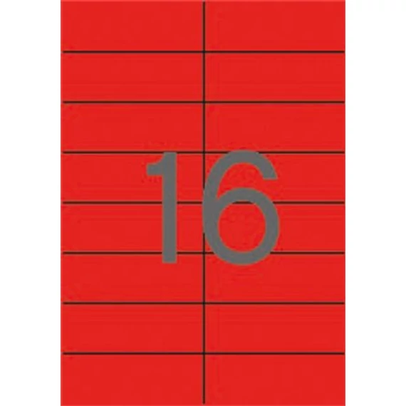 Etikett, 105x37 mm, színes, APLI, piros, 1600 etikett/csomag