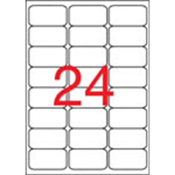 Etikett, univerzális, 64x33,9 mm, kerekített sarkú, APLI, 2400 etikett/csomag