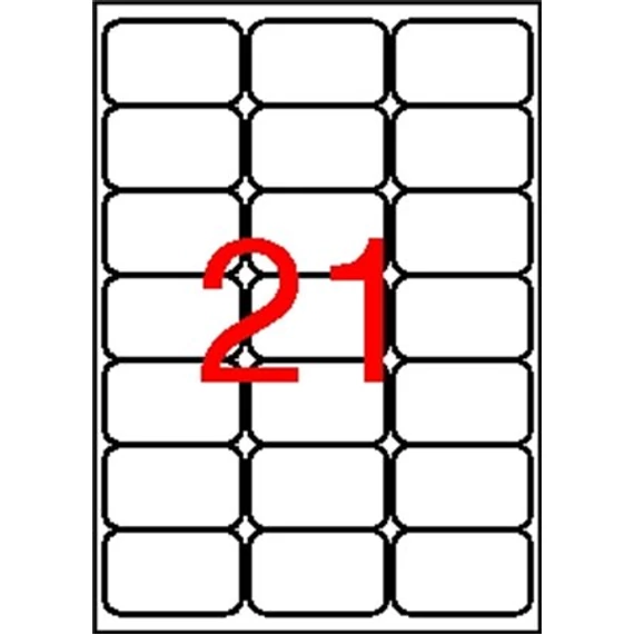 Etikett, univerzális, 63,5x38,1 mm, kerekített sarkú, APLI, 2100 etikett/csomag