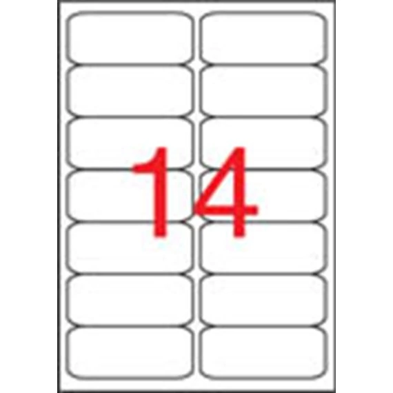 Etikett, univerzális, 99,1x38,1 mm, kerekített sarkú, APLI, 1400 etikett/csomag