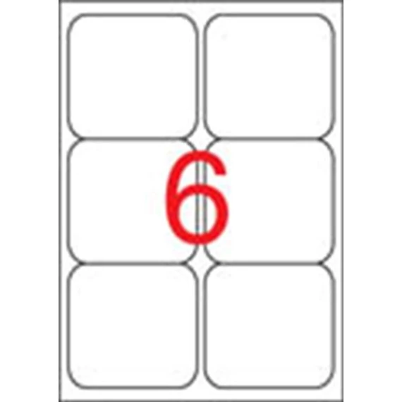 Etikett, univerzális, 99,1x93,1 mm, kerekített sarkú, APLI, 600 etikett/csomag