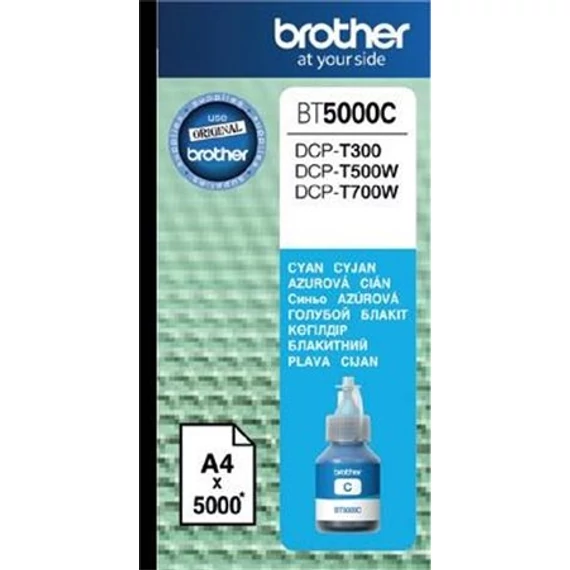 BT5000C Tinta DCP T-300, 500W, 700W nyomtatókhoz, BROTHER, cián, 5k