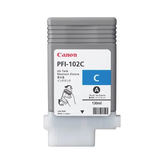 PFI-102C Tintapatron iPF500, 600, 700 nyomtatókhoz, CANON, cián, 130ml