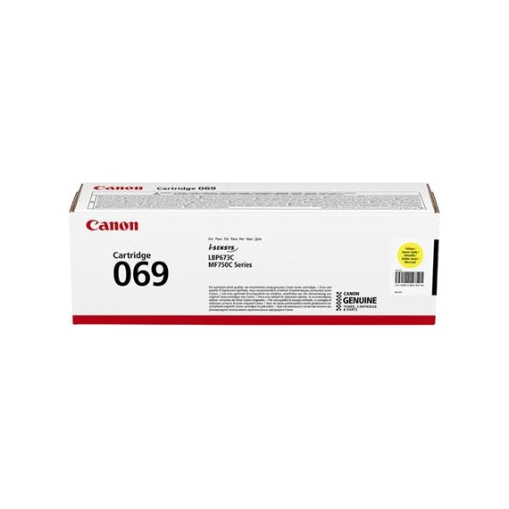 CRG-069 Lézertoner, i-SENSYS LBP 673Cdw nyomtatóhoz, CANON, sárga, 1,9k