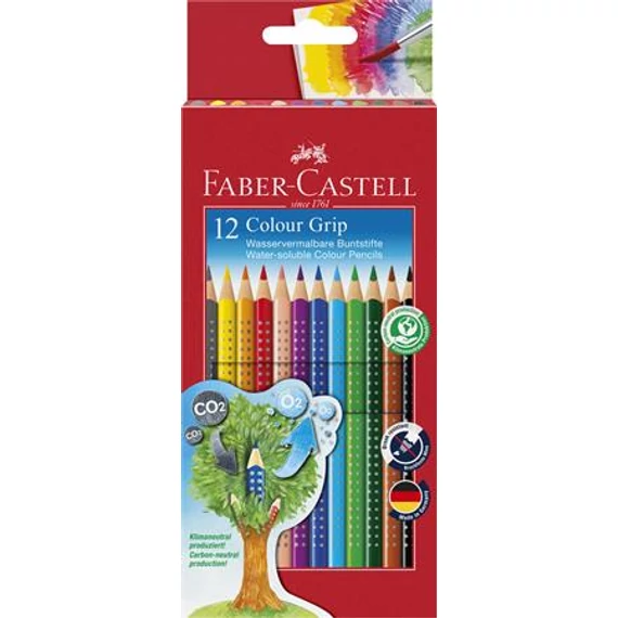 Színes ceruza készlet, háromszögletű, FABER-CASTELL 